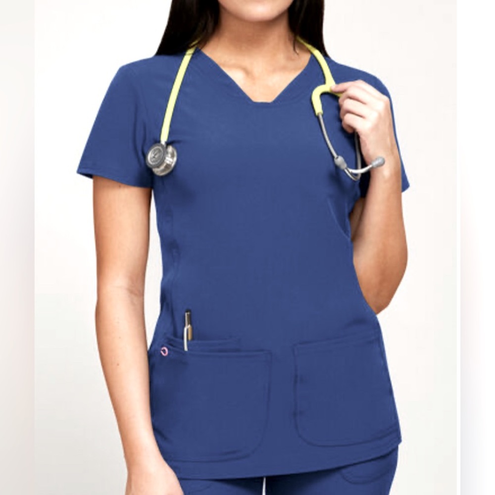 HeartSoul Navy/Pink Scrub Set